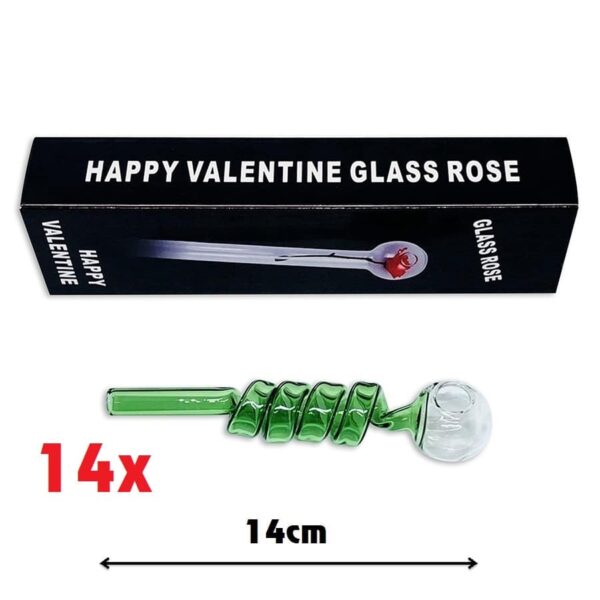 Green Curly Sweet Puff Pipe 14cm x14