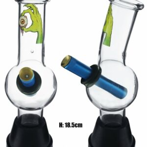 Small Glass Bonza Bubble Red Eyeball 19cm