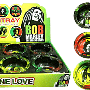 Bob Marley One Love Glass Ashtray