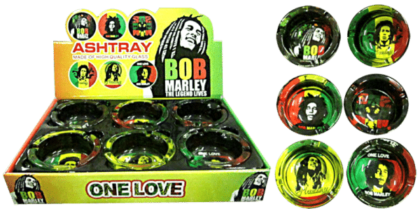 Bob Marley One Love Glass Ashtray