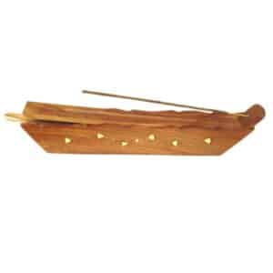 Ash Catcher Wooden Box Boat Incense Burner