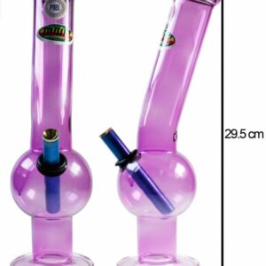 Purple All Glass Bent Bubble Large 29.5cm