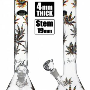 Stone Age X Large Beaker With Rasta Leaf 45cm