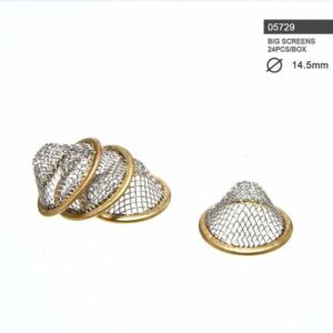 24 x Brass Rim Mesh Pipe Screens size 14.5mm