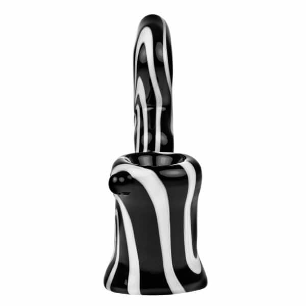 Buy G-Spot Glass Sherlock Bubbler Pipe - Black and White Swirl in australia