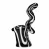 Buy G-Spot Glass Sherlock Bubbler Pipe - Black and White Swirl in australia