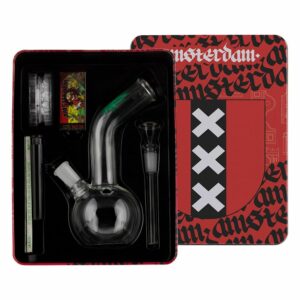 Buy Amsterdam Leaf Glass Bubble Base Bong Gift Set in australia