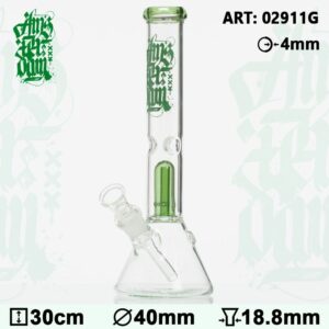 Buy Amsterdam Glass Green Beaker Base Dome Perc Ice Bong in australia