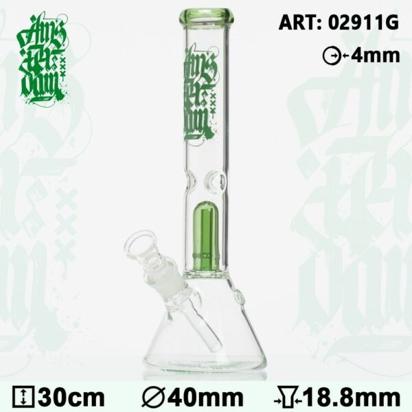 Buy Amsterdam Glass Green Beaker Base Dome Perc Ice Bong in australia