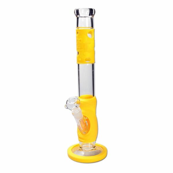 Buy Black Leaf Silly Skin Straight Glass Bong with Silicone Skin in australia