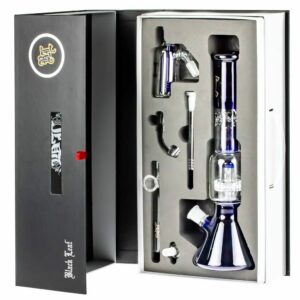 Buy Black Leaf Beaker Ice Bong with Drum Percolator | Boxed Set in australia