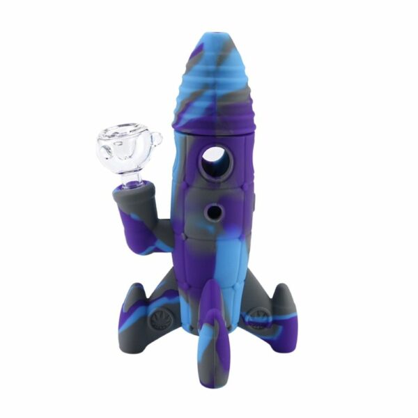 Buy Cloud 8 Rocket Ship Silicone & Glass Water Pipe in australia