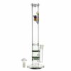 Buy Black Leaf Double HoneyComb Perc Stemless Glass Ice Bong | 45cm | Green in australia