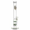Buy Black Leaf Double HoneyComb Perc Stemless Glass Ice Bong | 45cm | Green in australia