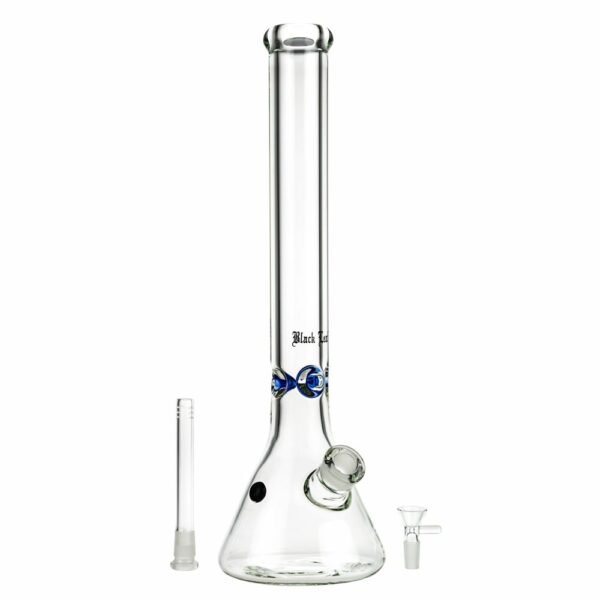 Buy Black Leaf Glass Beaker Base Ice Bong | 9mm in australia