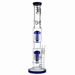 Buy Black Leaf Glass Straight Double 10-Arm Tree Percolator Ice Bong in australia