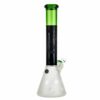 Buy Blaze Glass Frosted Beaker Bong with Black and Green Tube in australia