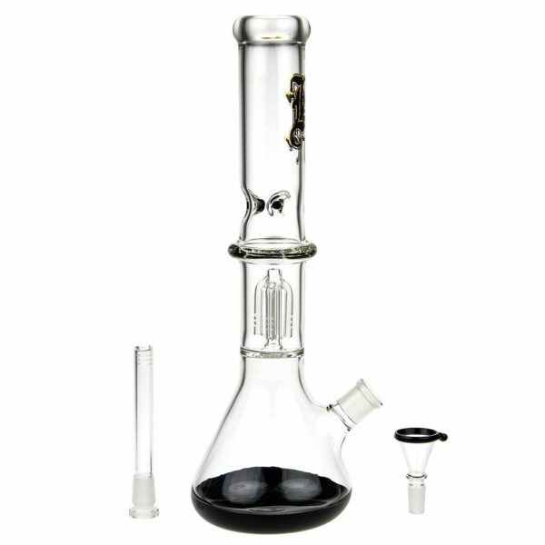 Buy Black Leaf Beaker Base Ice Bong with 4-arm Tree Perc in australia