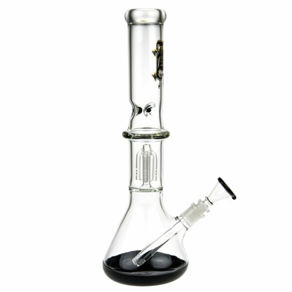 Buy Black Leaf Beaker Base Ice Bong with 4-arm Tree Perc in australia