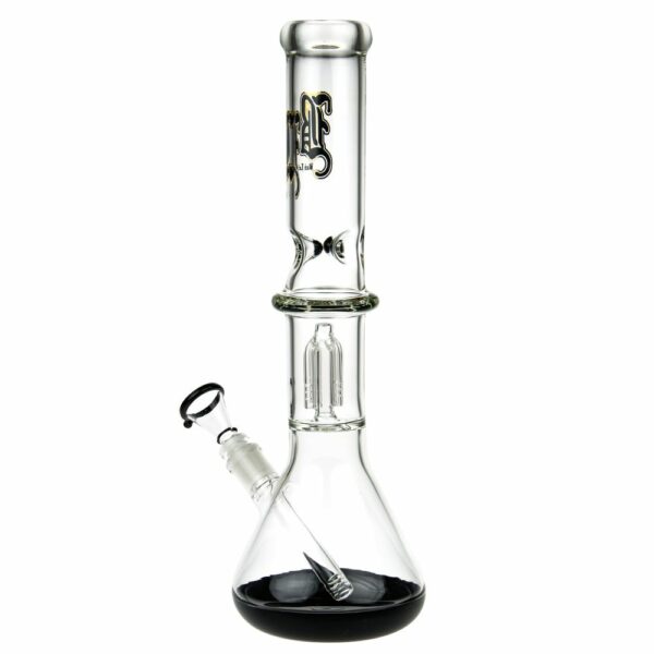 Buy Black Leaf Beaker Base Ice Bong with 4-arm Tree Perc in australia