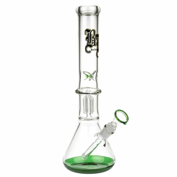 Buy Black Leaf Beaker Base Ice Bong with 4-arm Tree Perc in australia