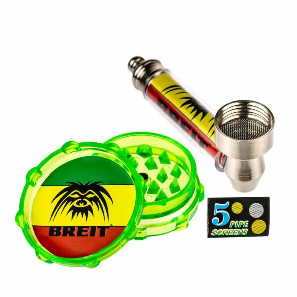 Buy Breit Inverted Beaker Base Mini Bong Set with Metal Pipe in Case in australia