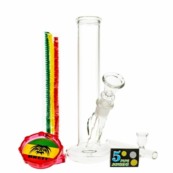 Buy Breit Straight Mini Bong Set with Glass Steamroller in Case in australia