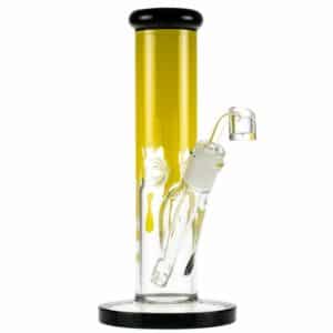 Buy Famous Brandz Straight Glass Dab Rig with Ice Notches | Surrender in australia