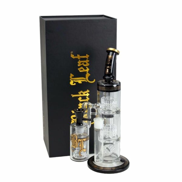 Buy Black Leaf Triple Drum Percolator Bong with Ash Catcher in australia