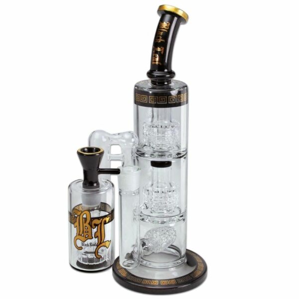 Buy Black Leaf Triple Drum Percolator Bong with Ash Catcher in australia