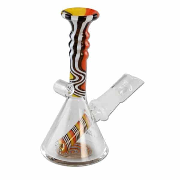 Buy Black Leaf Colored Swirl Mini Dab Rig with Nail in australia