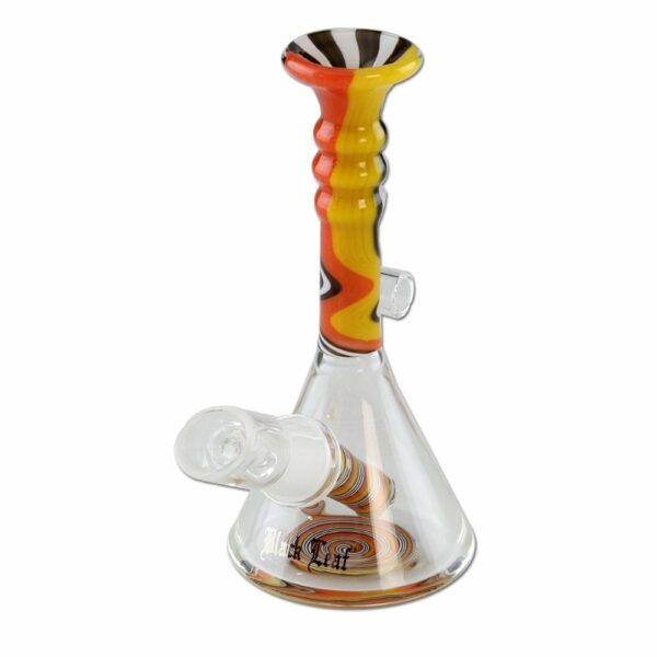 Buy Black Leaf Colored Swirl Mini Dab Rig with Nail in australia