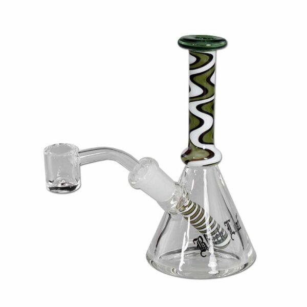 Buy Black Leaf Colored Wavy Mini Dab Rig in australia