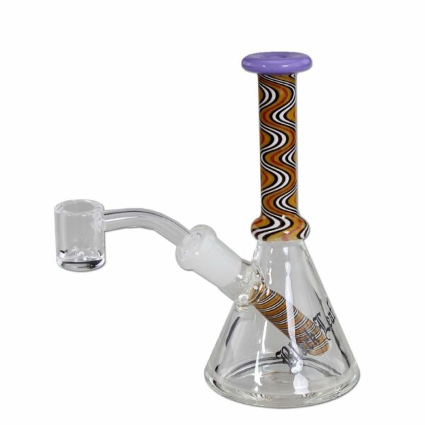 Buy Black Leaf Colored Wavy Mini Dab Rig in australia