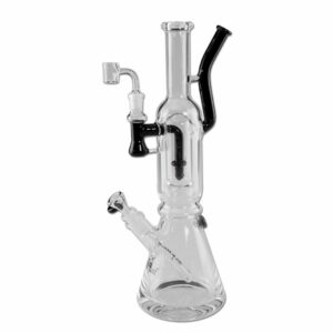 Buy Black Leaf Double Track Hybrid Dab Rig with 2 Mouthpieces in australia