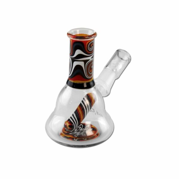 Buy Black Leaf Multi-Colored Swirl Mini Dab Rig with Nail in australia