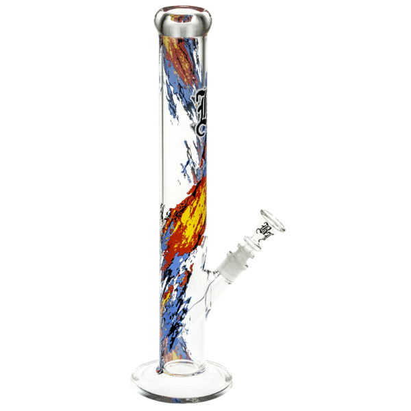 Buy Black Leaf Flames Glass Bong in australia