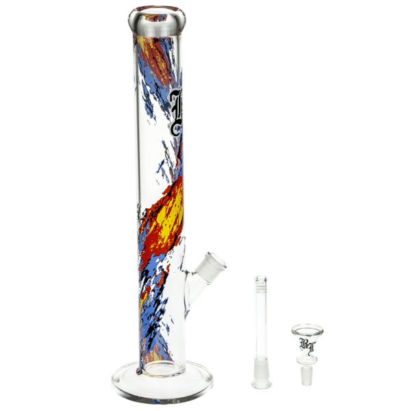 Buy Black Leaf Flames Glass Bong in australia