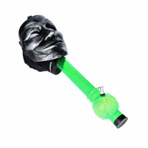 Buy Anonymous Gas Mask Bong with Acrylic Bubble Tube | Silver in australia