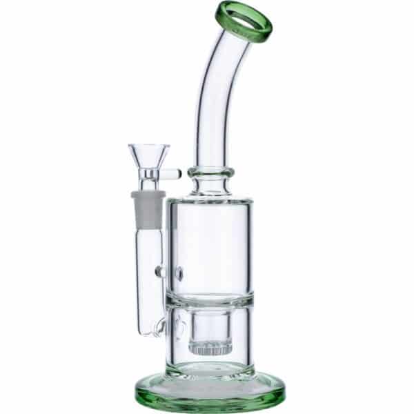 Buy Glass Bubbler with Drop Bucket honeycomb Perc | Green in australia