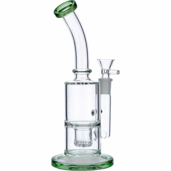 Buy Glass Bubbler with Drop Bucket honeycomb Perc | Green in australia