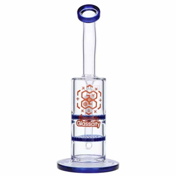 Buy Glasscity Honeycomb Bubbler with Double Disc Perc in australia