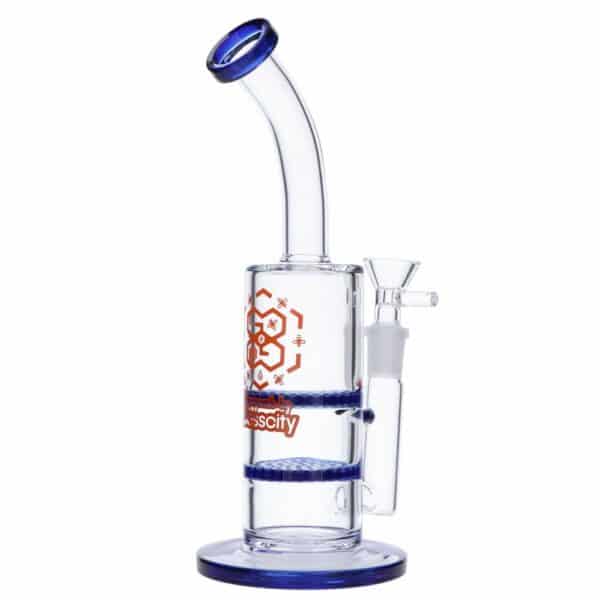 Buy Glasscity Honeycomb Bubbler with Double Disc Perc in australia