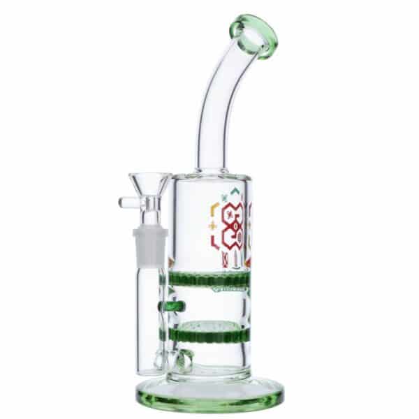 Buy Glasscity Honeycomb Bubbler with Double Disc Perc in australia