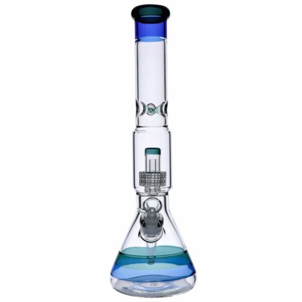 Buy Beaker Base Ice Bong with Drum Perc | 15.7 Inch in australia