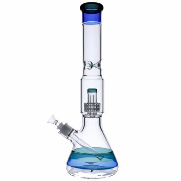 Buy Beaker Base Ice Bong with Drum Perc | 15.7 Inch in australia