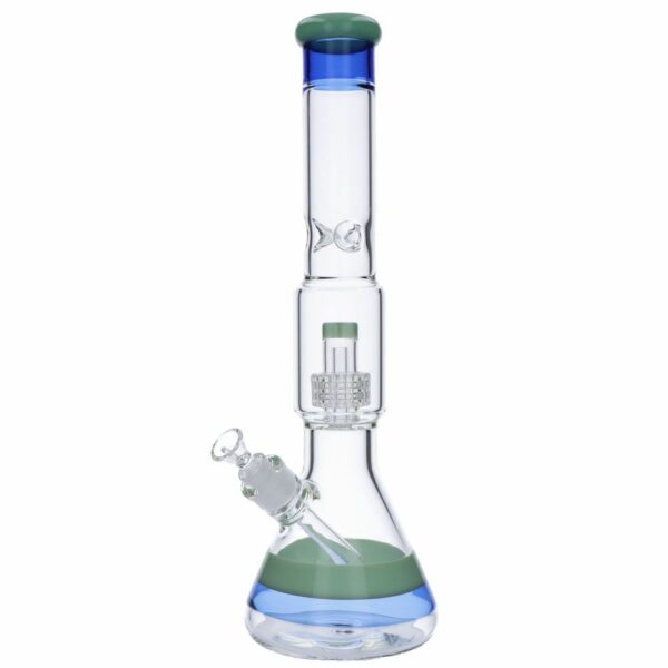 Buy Beaker Base Ice Bong with Drum Perc | 15.7 Inch in australia