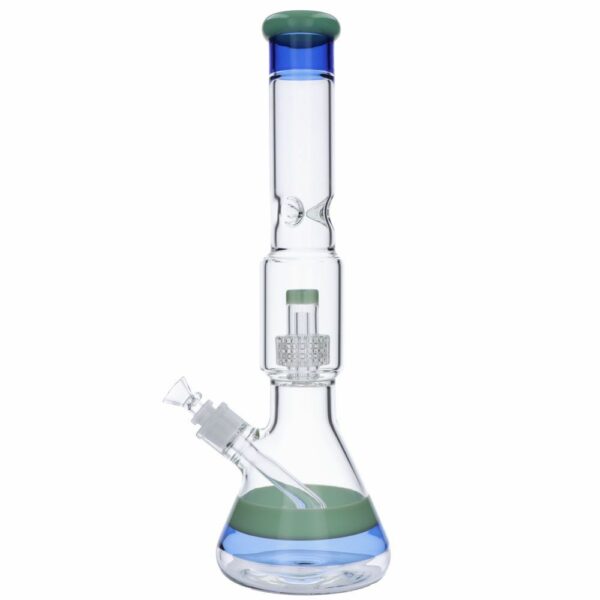 Buy Beaker Base Ice Bong with Drum Perc | 15.7 Inch in australia