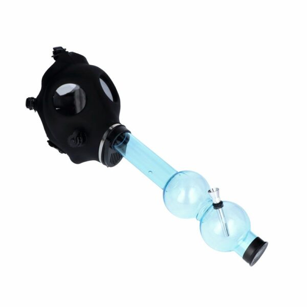 Buy Silicone Gas Mask Bong with Acrylic Double Bubble Tube in australia