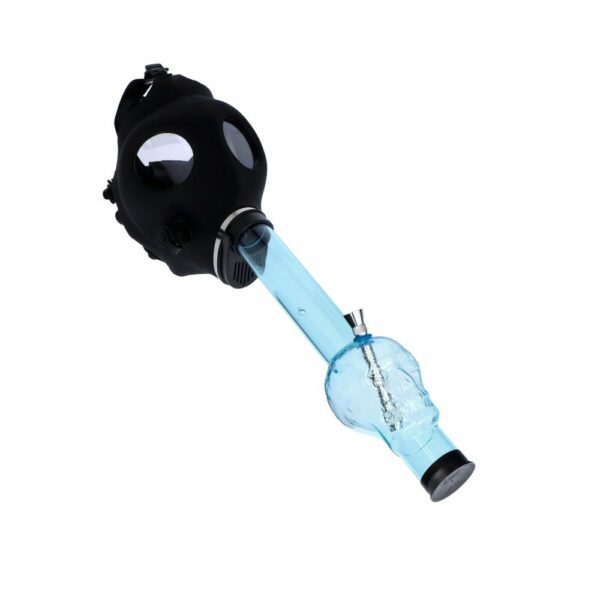 Buy Silicone Gas Mask Bong with Acrylic Skull Tube | Black in australia